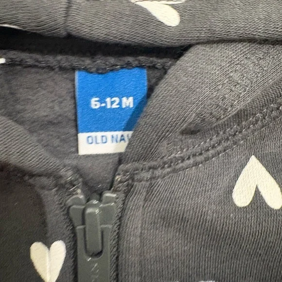 Old Navy Baby Hoodie with Heart Pattern - Picture 3 of 6